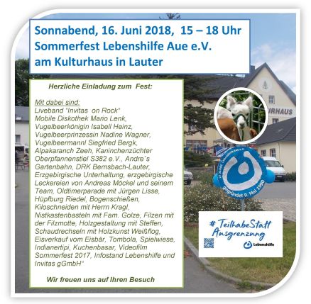 Einladung Sommerfest 2018